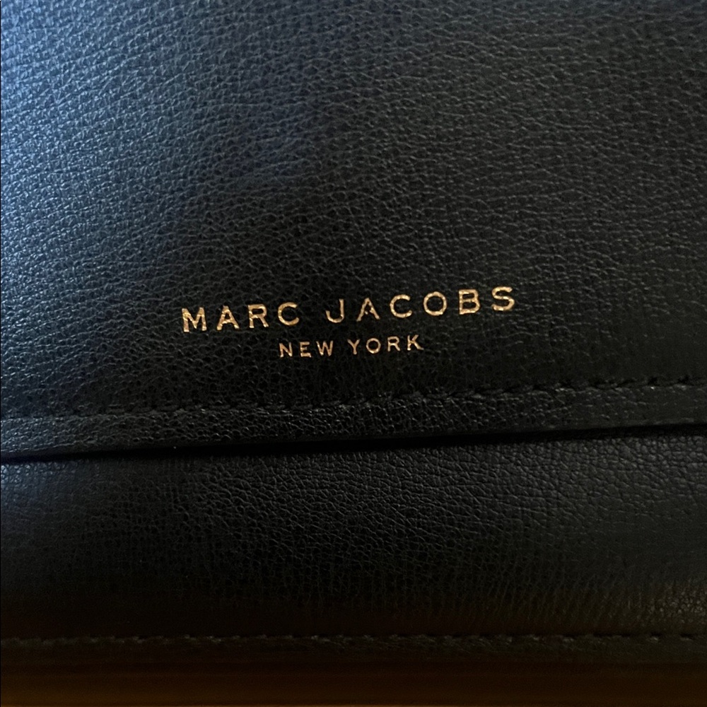 Marc Jacobs Rider Medium Black Leather Saddle Crossbody with Gold Hardware - Picture 6 of 13